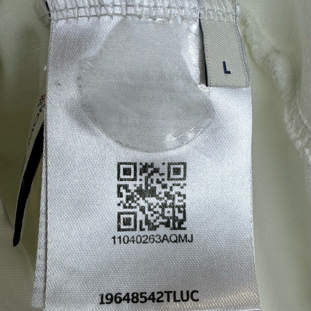 Moncler Men's Short Sleeve 3D Velvet Logo T-Shirt Off White Spell Out Crew Neck - Picture 11 of 16
